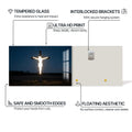Artronauts Glass Print Glowing Cross in the Darkness– Christian Tempered Glass Wall Art