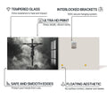 Artronauts Glass Print The Crucifixion in Silence– Christian Tempered Glass Wall Art