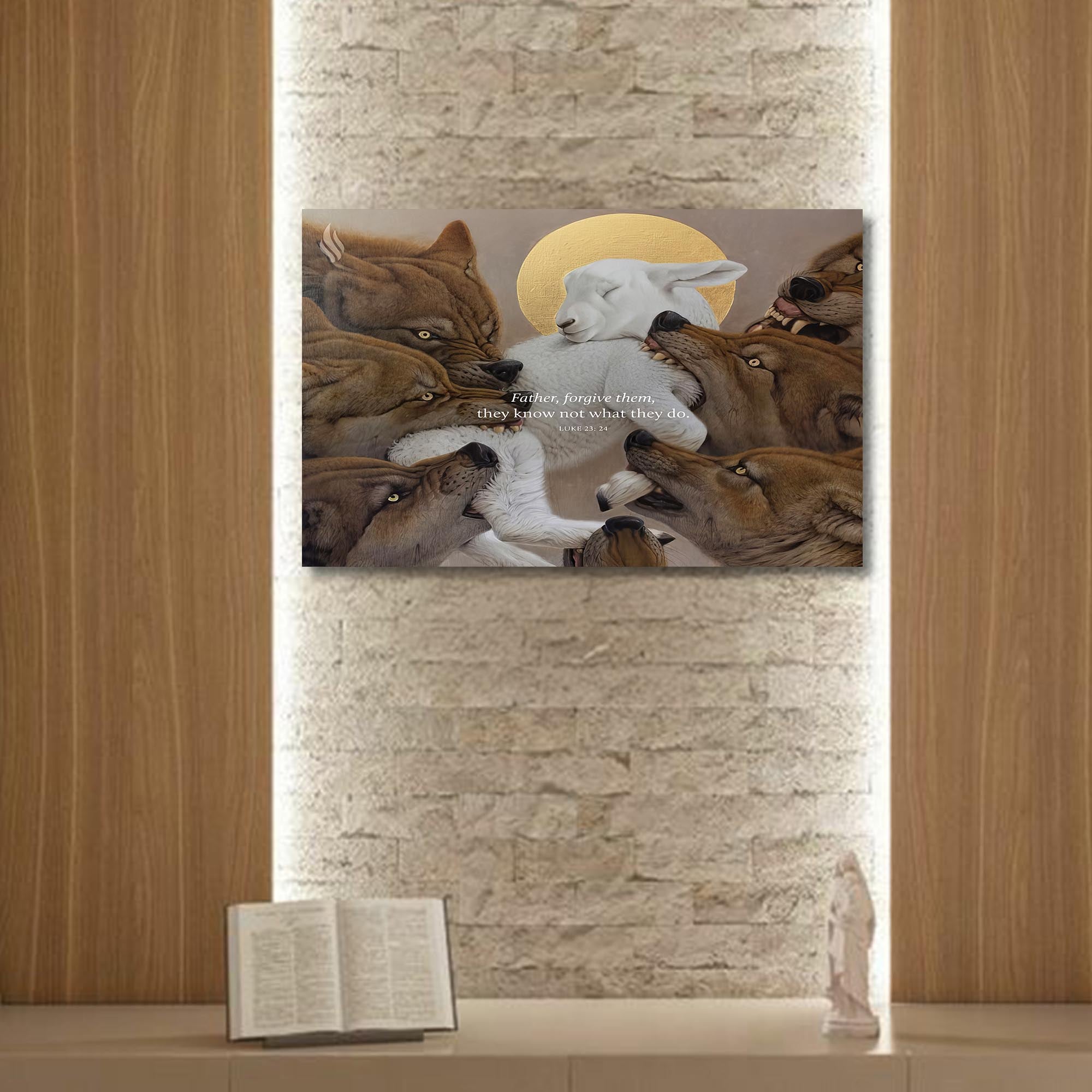 Artronauts Glass Print The Forgiving Lamb– Christian Tempered Glass Wall Art