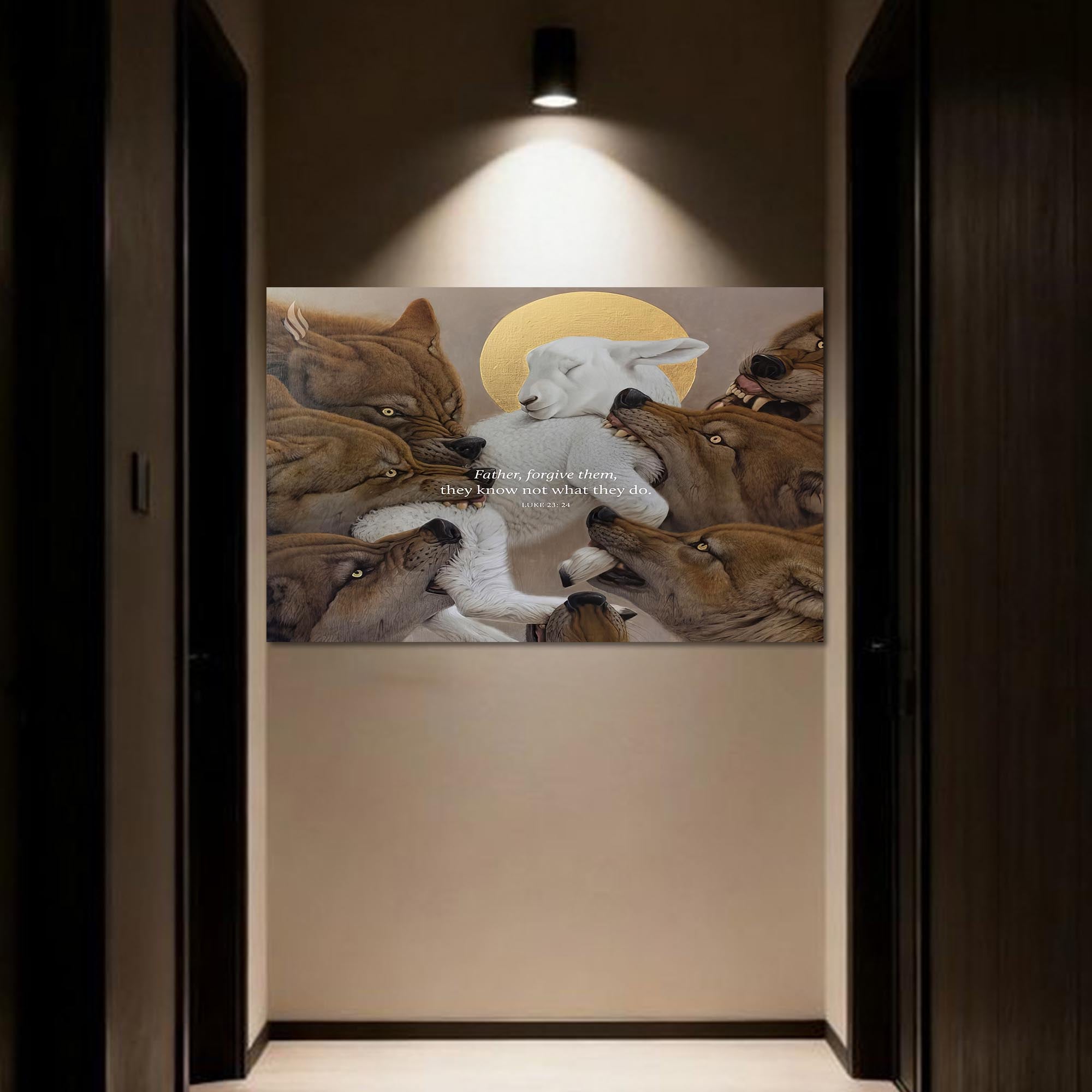 Artronauts Glass Print The Forgiving Lamb– Christian Tempered Glass Wall Art