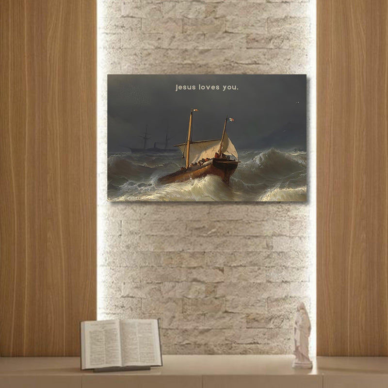 Artronauts Glass Print Jesus Loves You– Christian Tempered Glass Wall Art