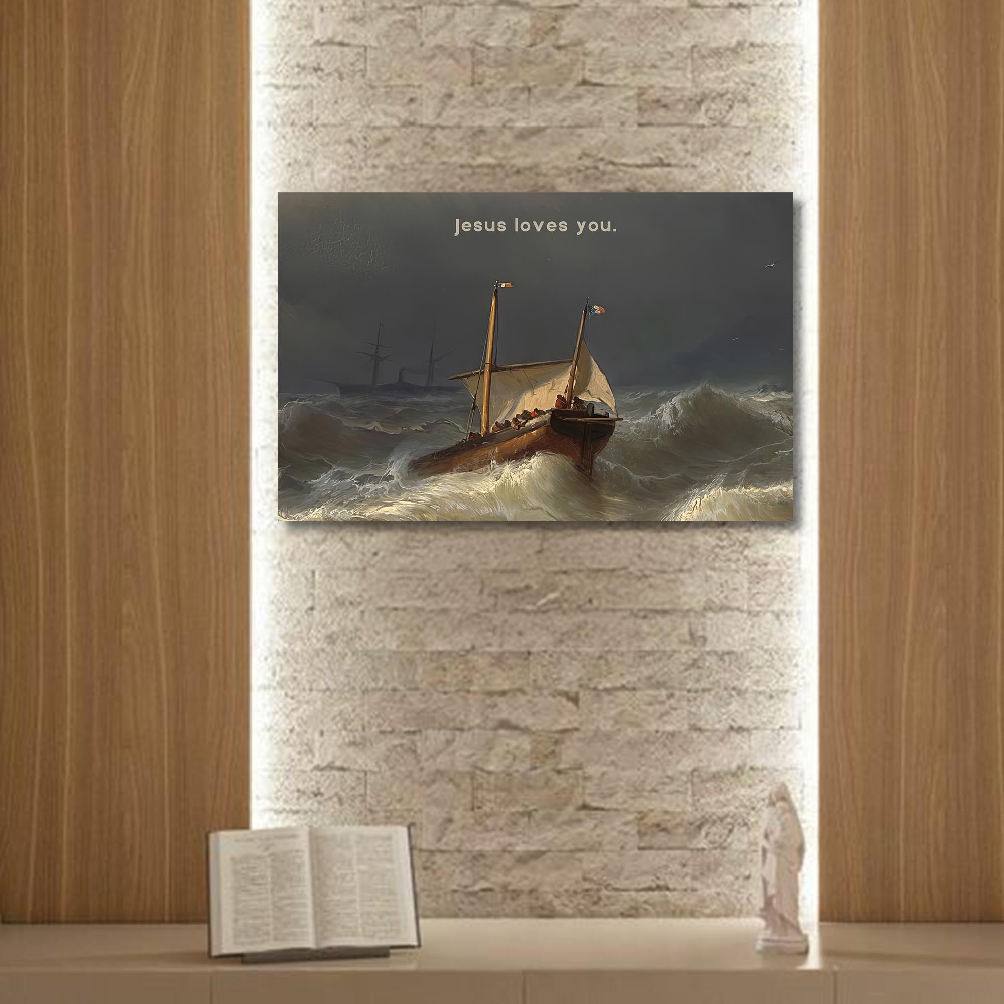 Artronauts Glass Print Jesus Loves You– Christian Tempered Glass Wall Art