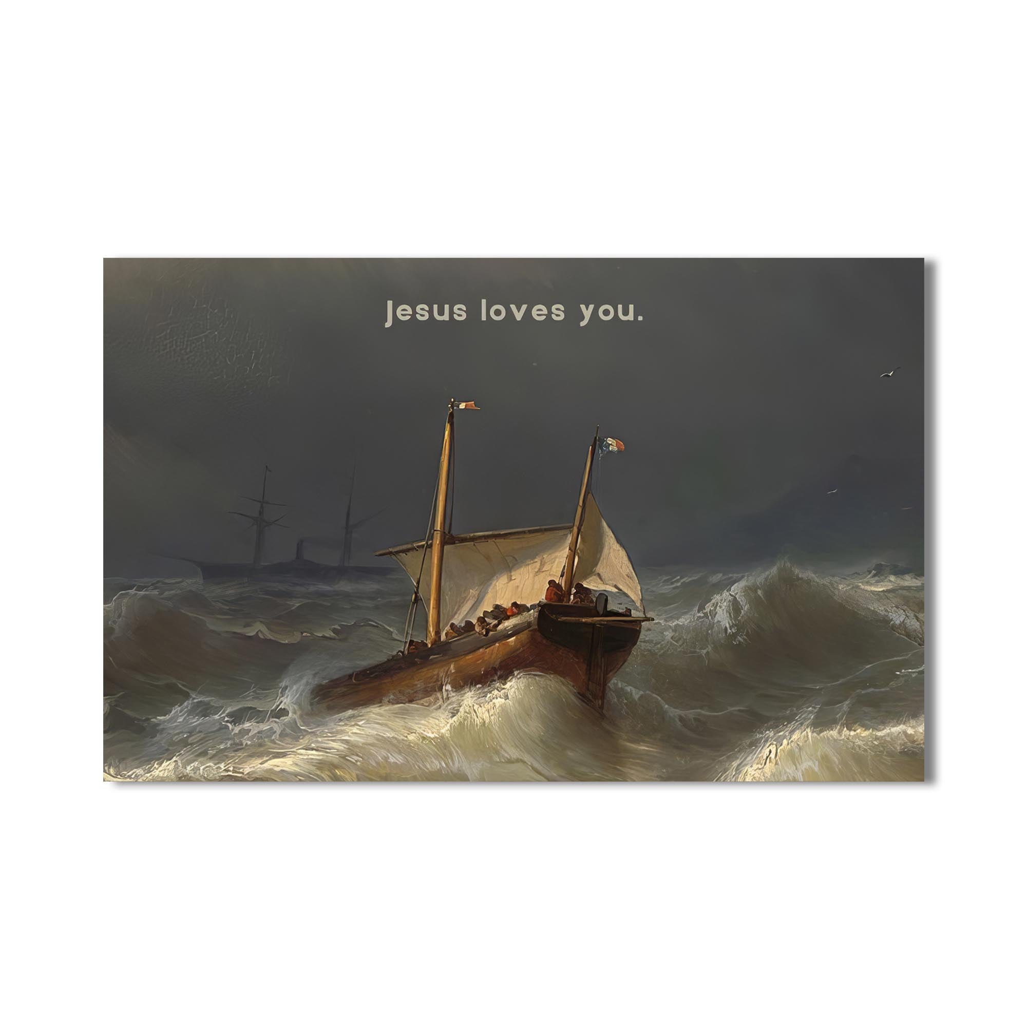 Artronauts Glass Print Jesus Loves You– Christian Tempered Glass Wall Art