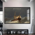 Artronauts Glass Print S | 72x46 cm | 28.3"x18.1" / Black Jesus Loves You– Christian Tempered Glass Wall Art