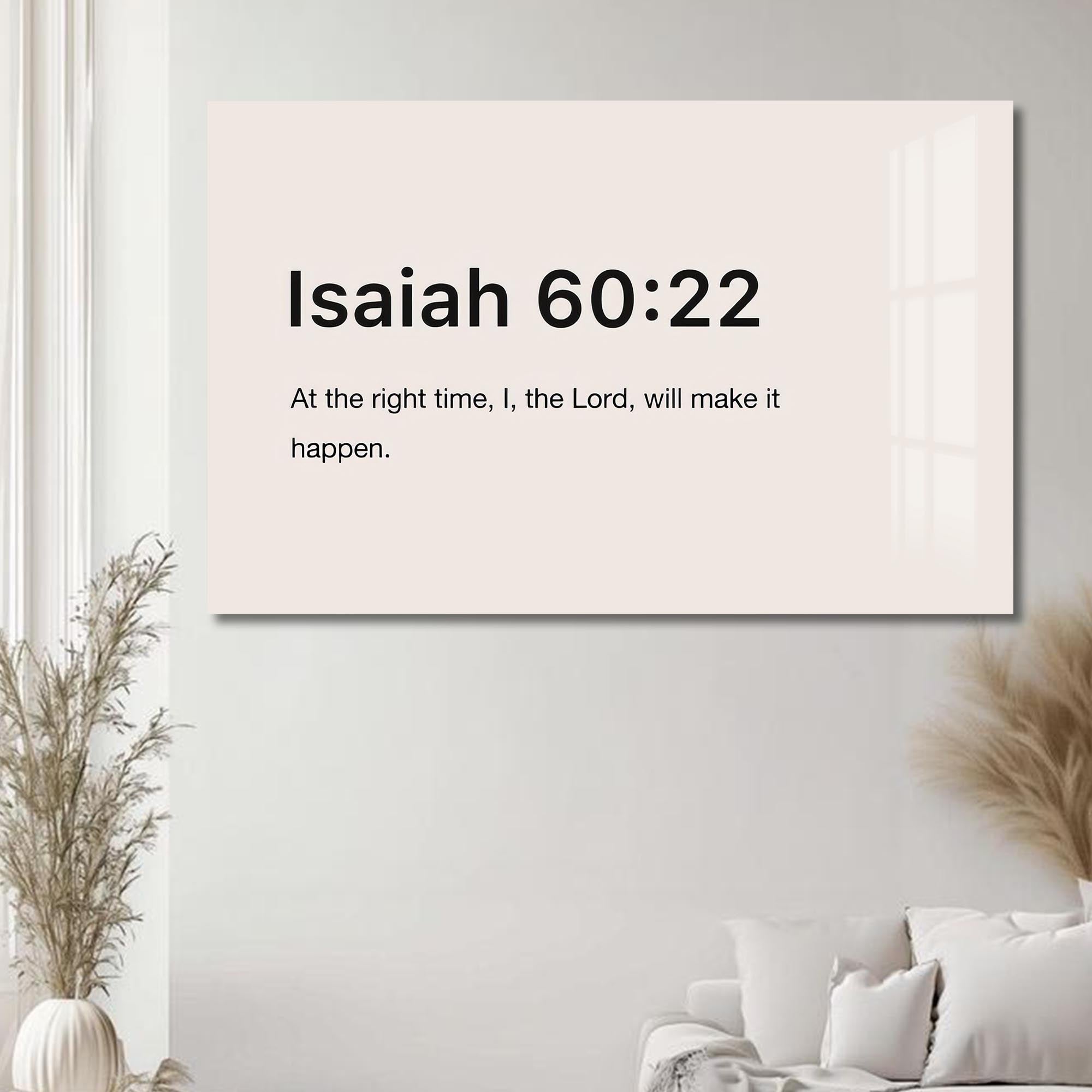 Artronauts Glass Print Isaiah 60:22- Christian Tempered Glass Wall Art