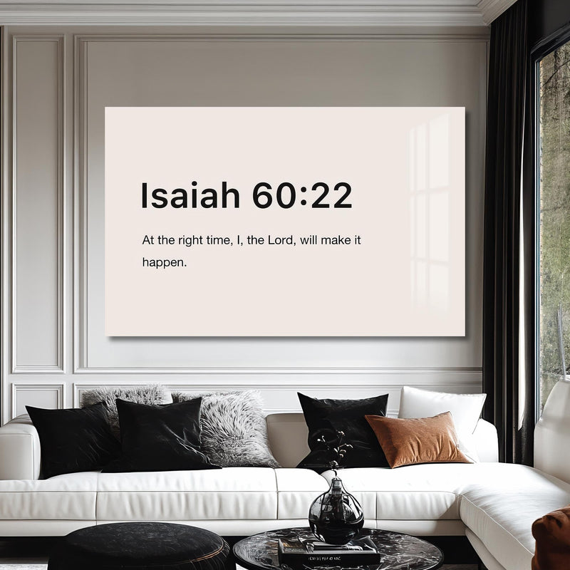 Artronauts Glass Print Isaiah 60:22- Christian Tempered Glass Wall Art