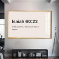 Artronauts Glass Print S | 72x46 cm | 28.3"x18.1" / Gold Isaiah 60:22- Christian Tempered Glass Wall Art