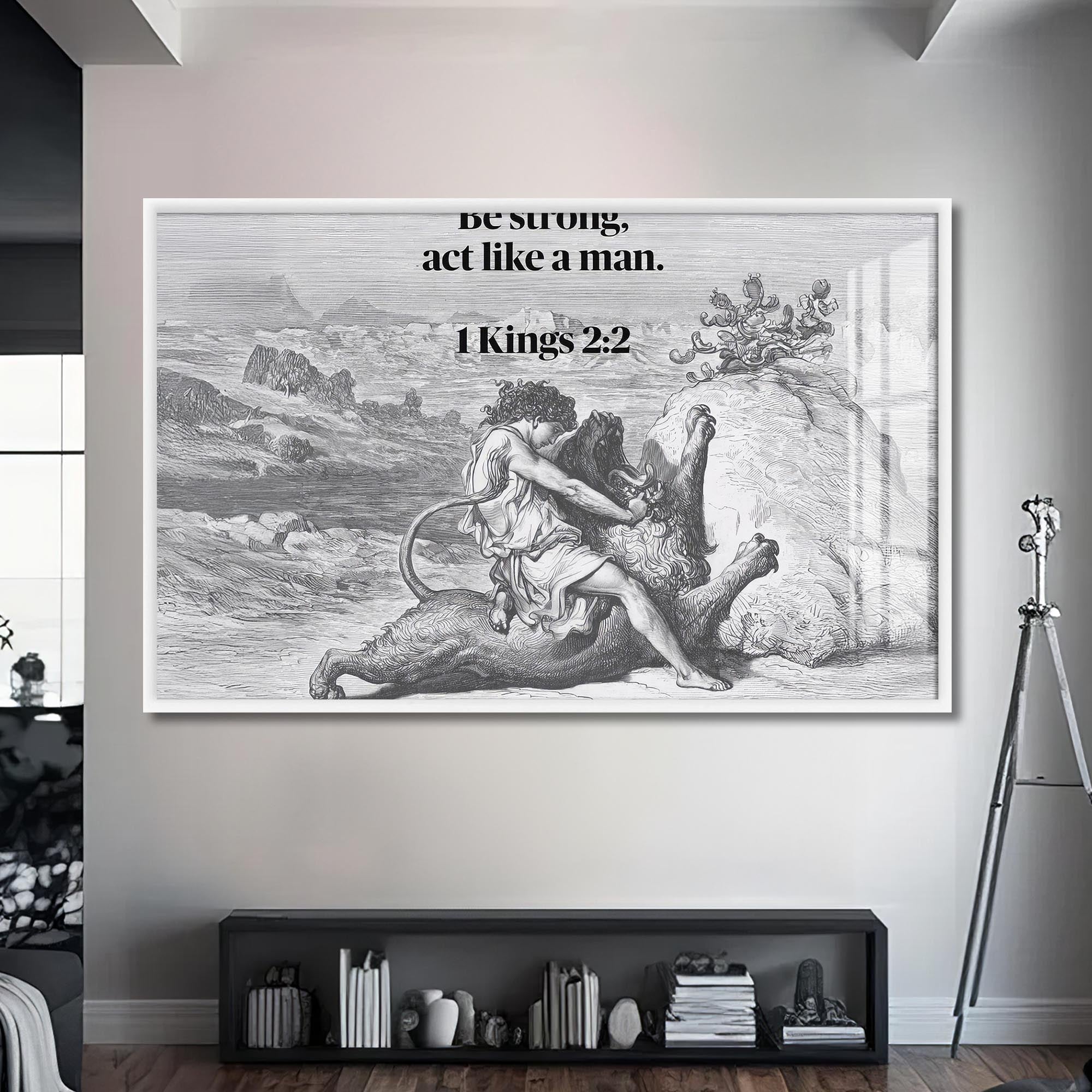 Artronauts Glass Print S | 72x46 cm | 28.3"x18.1" / White Kings 2:2- Christian Tempered Glass Wall Art