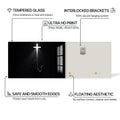 Artronauts Glass Print Reaching Toward the Cross- Christian Tempered Glass Wall Art