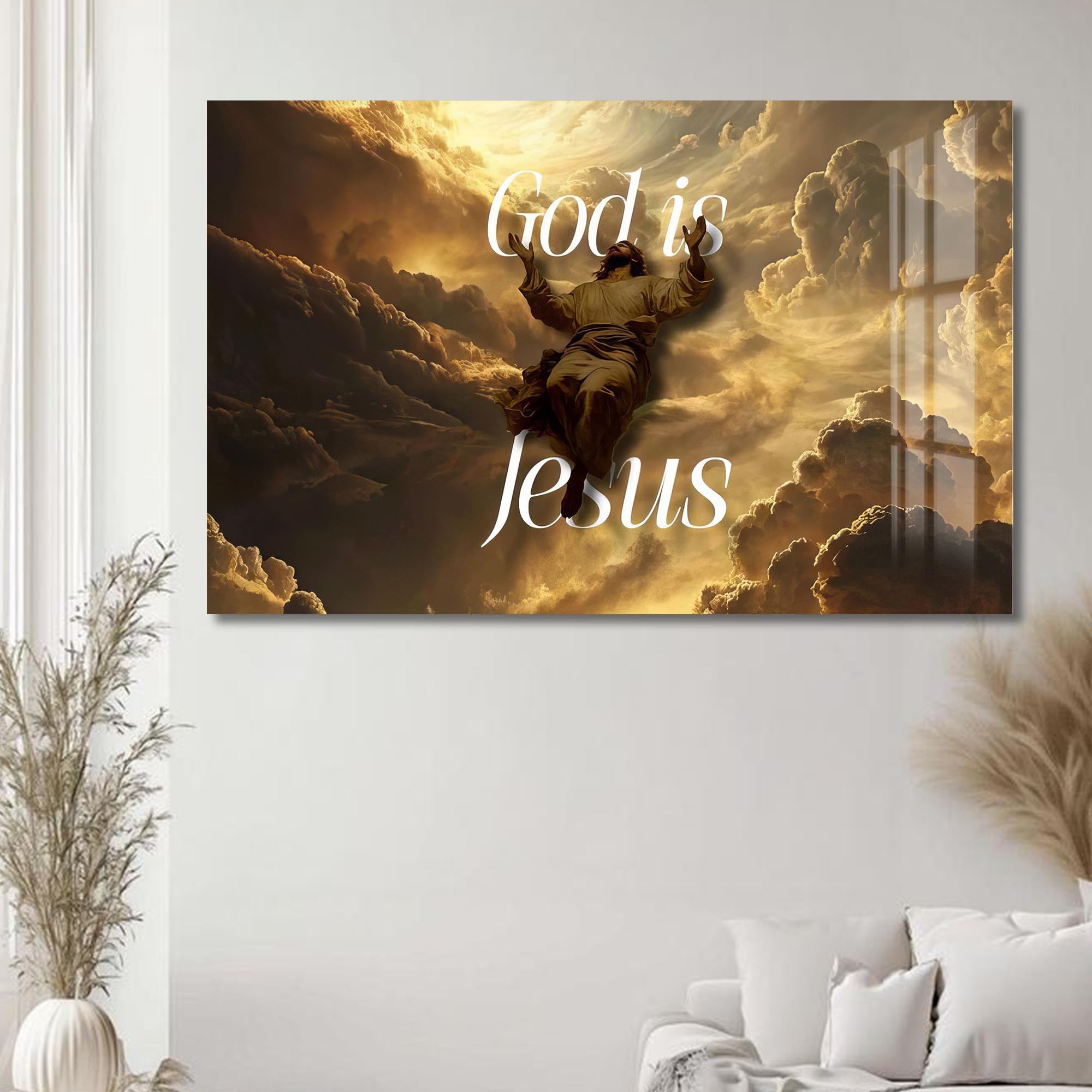 Artronauts Glass Print God Is Jesus- Christian Tempered Glass Wall Art