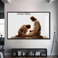 Artronauts Glass Print S | 72x46 cm | 28.3"x18.1" / Black Psalm 27– Christian Tempered Glass Wall Art