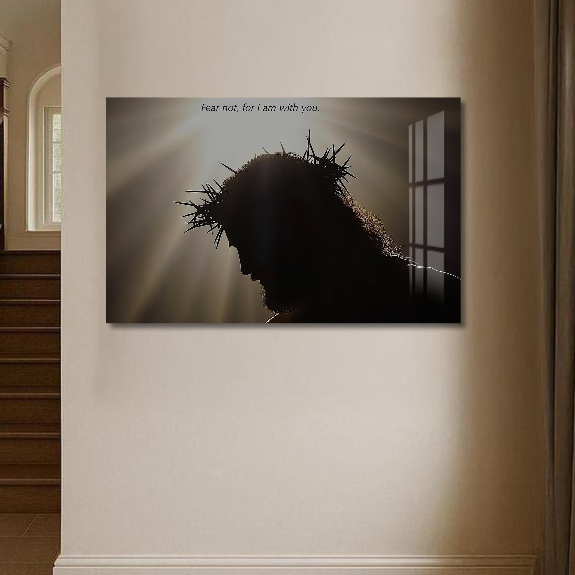 Artronauts Glass Print Crown of Thorns Silhouette- Christian Tempered Glass Wall Art