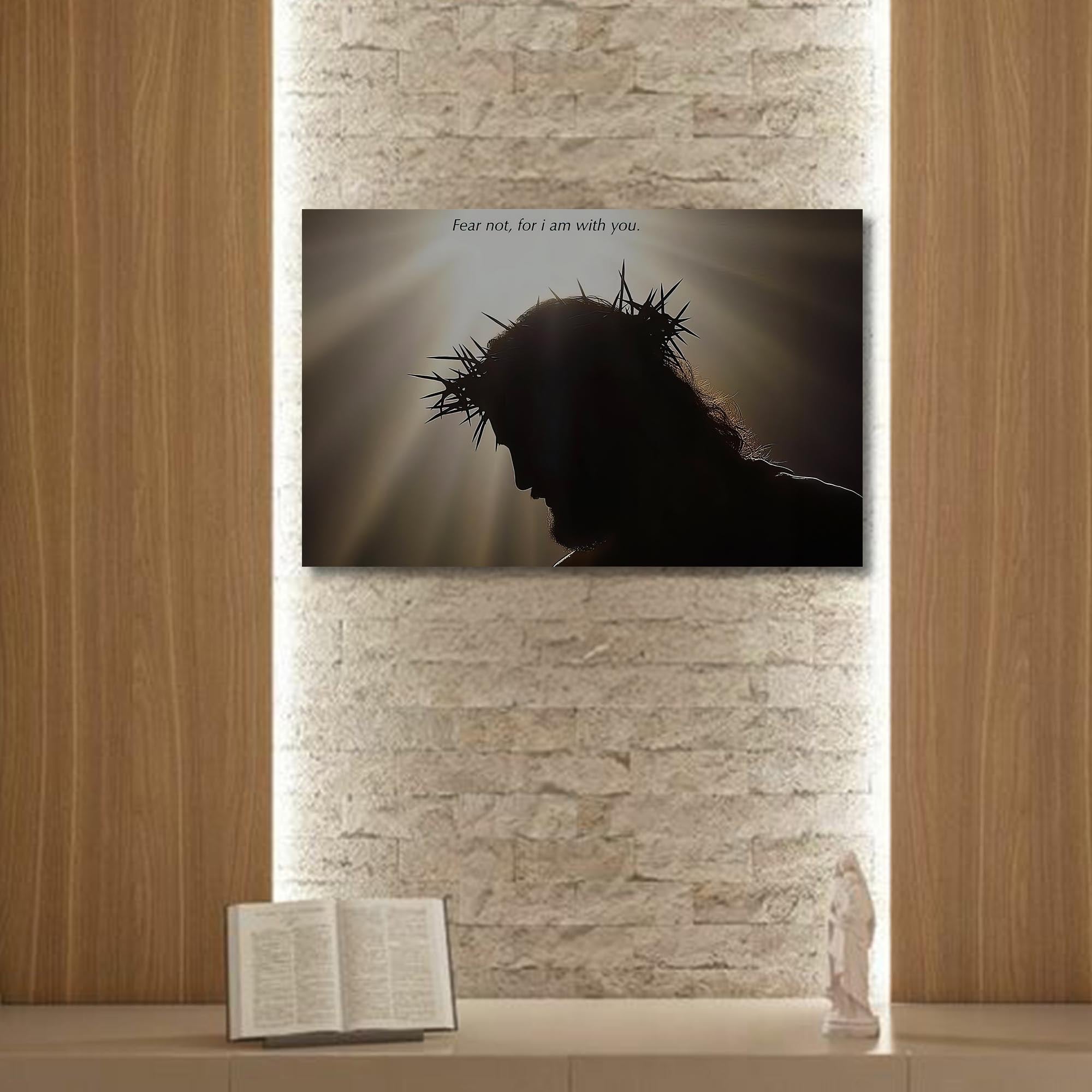 Artronauts Glass Print Crown of Thorns Silhouette- Christian Tempered Glass Wall Art