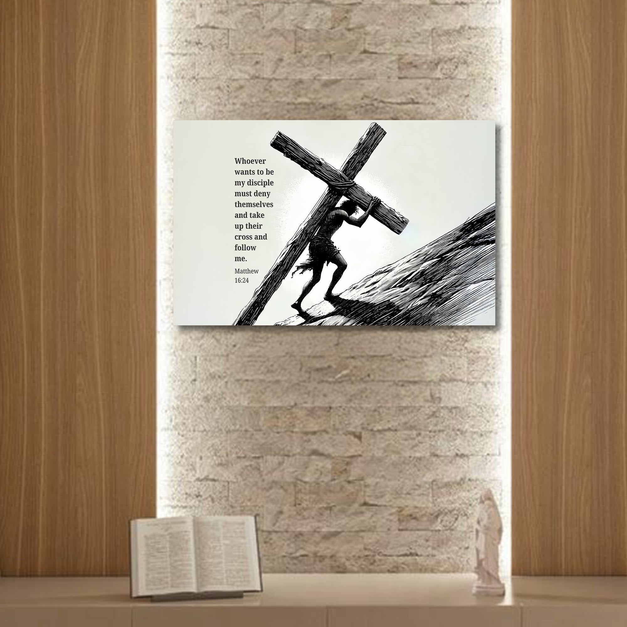 Artronauts Glass Print Carry the Cross- Christian Tempered Glass Wall Art