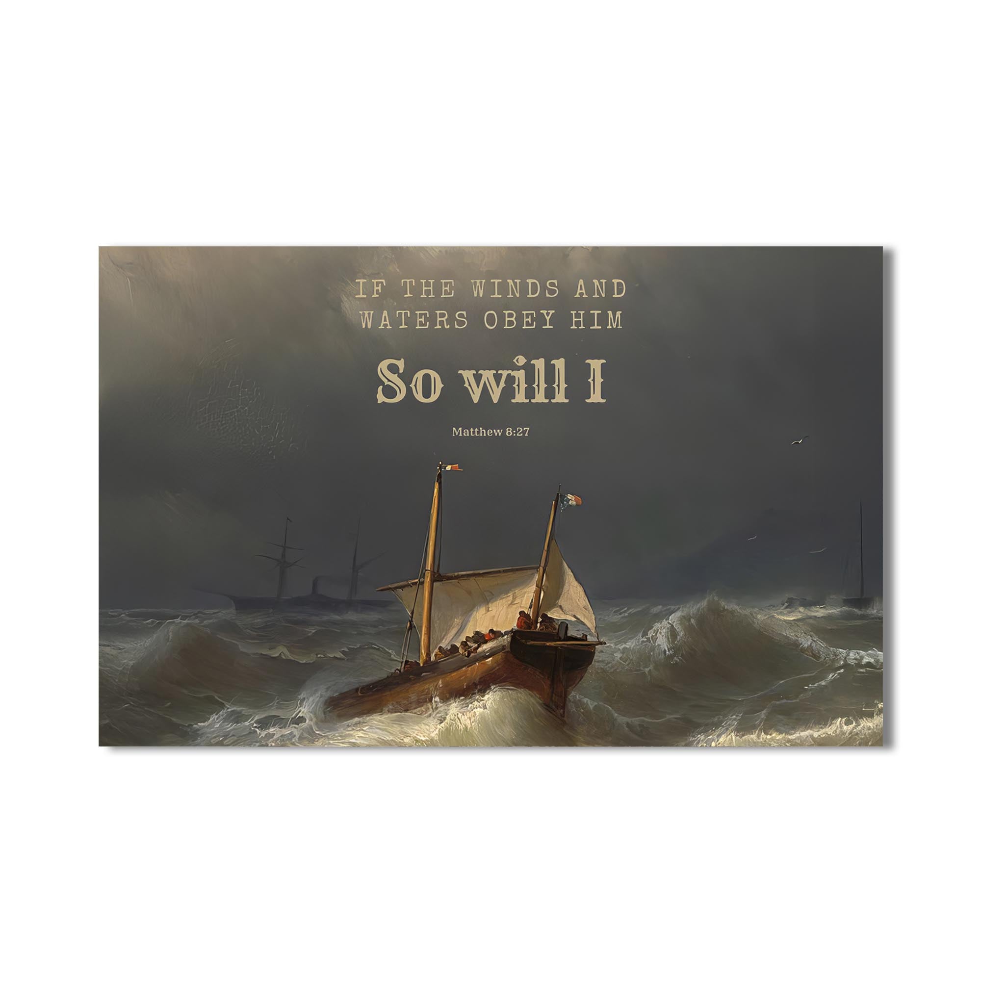Artronauts Glass Print Faith Over the Storm- Christian Tempered Glass Wall Art