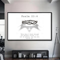 Artronauts Glass Print S | 72x46 cm | 28.3"x18.1" / Black Crown of Thorns- Christian Tempered Glass Wall Art