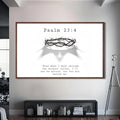Artronauts Glass Print S | 72x46 cm | 28.3"x18.1" / Walnut Crown of Thorns- Christian Tempered Glass Wall Art