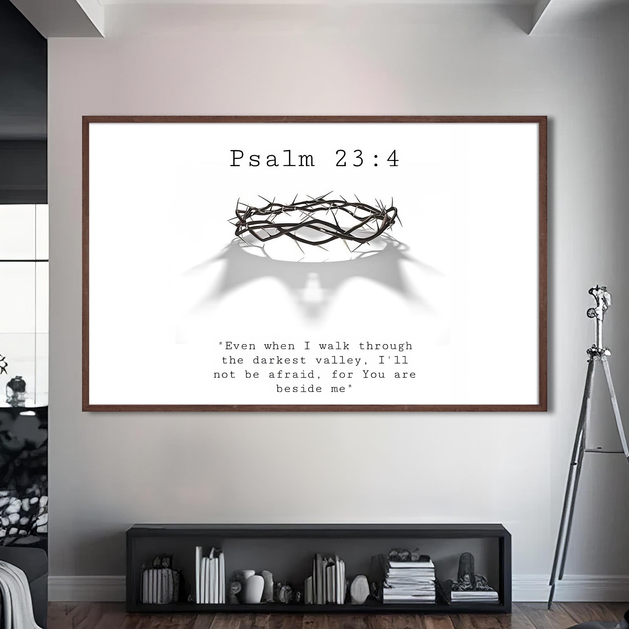 Artronauts Glass Print S | 72x46 cm | 28.3"x18.1" / Walnut Crown of Thorns- Christian Tempered Glass Wall Art