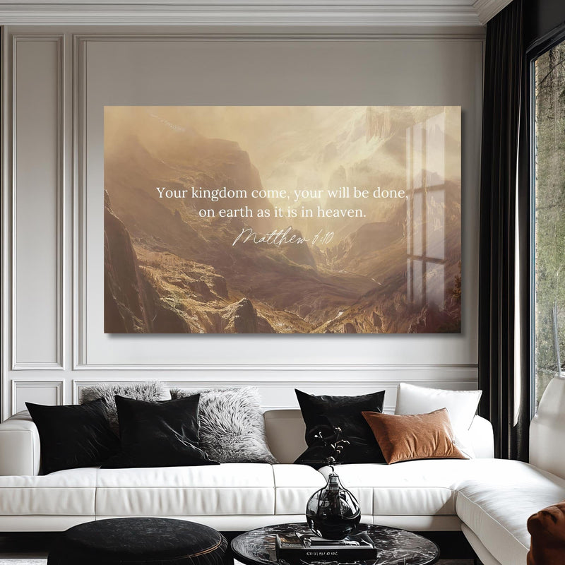 Artronauts Glass Print Thy Kingdom Come- Christian Tempered Glass Wall Art