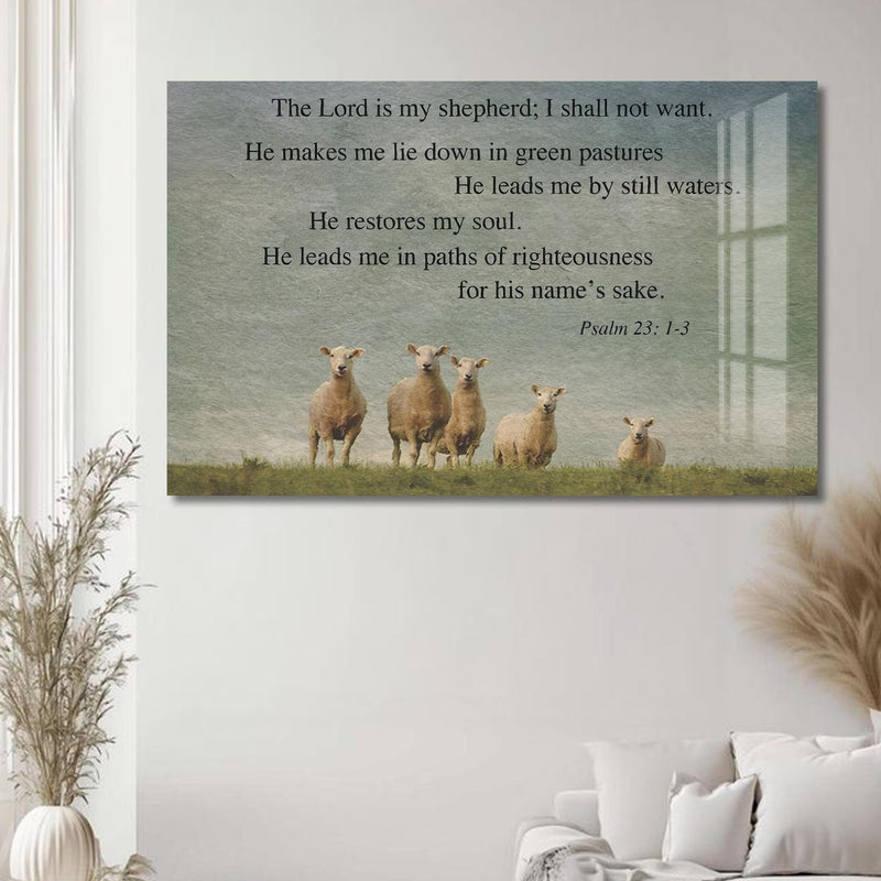 Artronauts Glass Print The Lord Is My Shepherd- Christian Tempered Glass Wall Art
