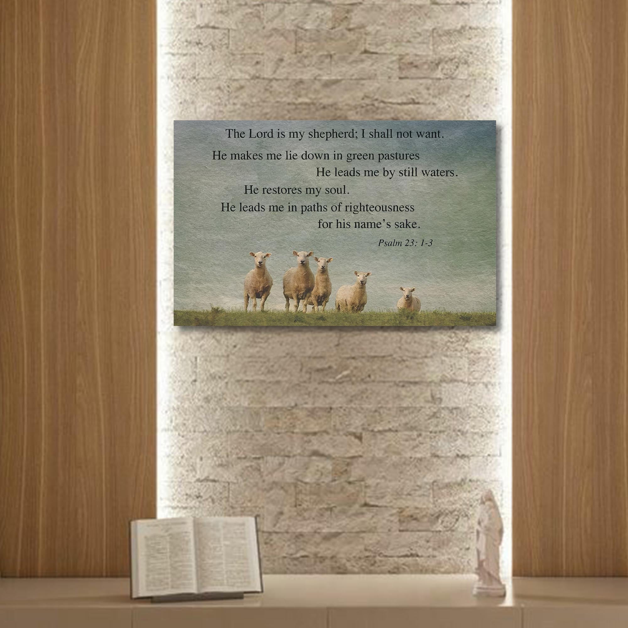 Artronauts Glass Print The Lord Is My Shepherd- Christian Tempered Glass Wall Art