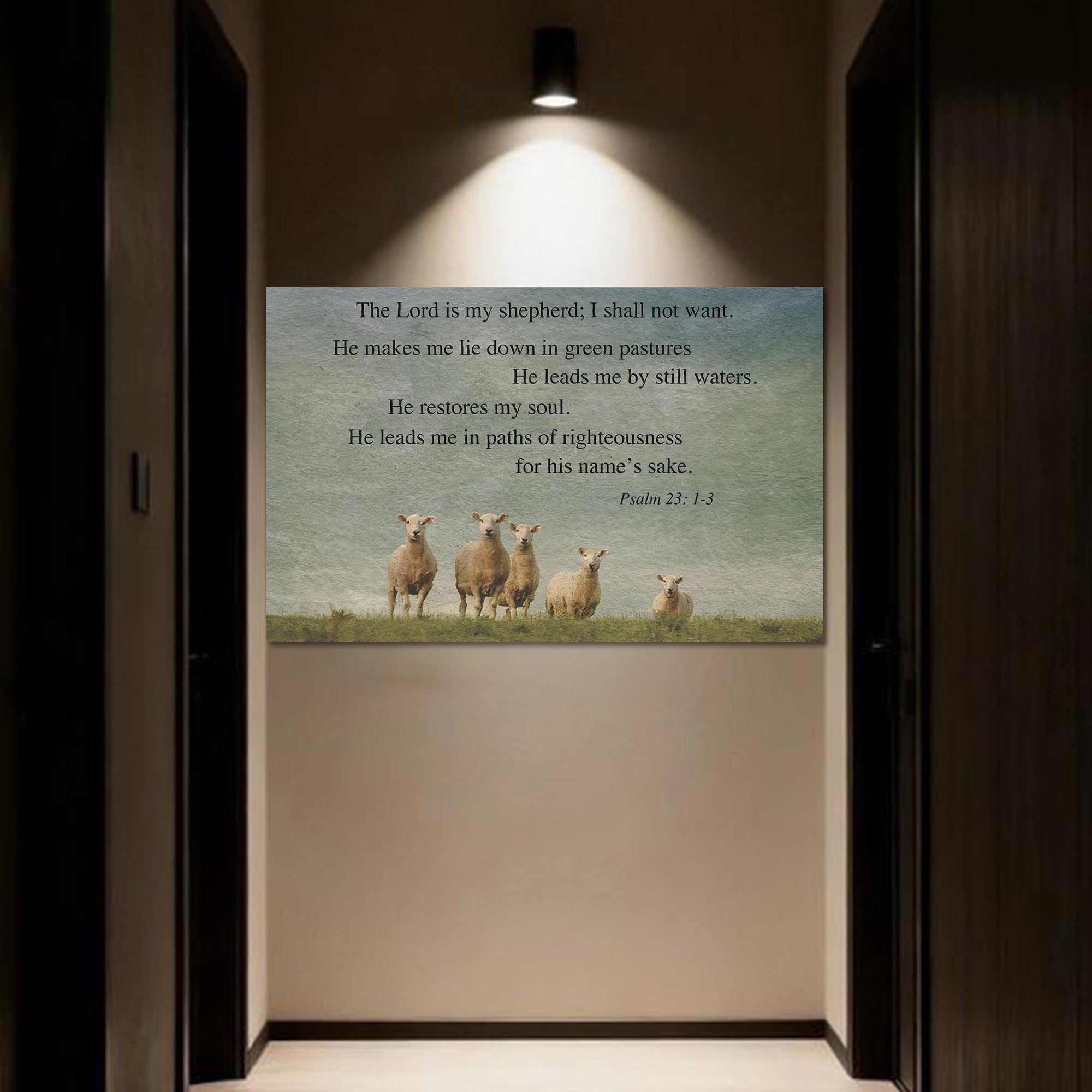 Artronauts Glass Print The Lord Is My Shepherd- Christian Tempered Glass Wall Art