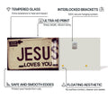 Artronauts Glass Print Jesus Loves You- Christian Tempered Glass Wall Art