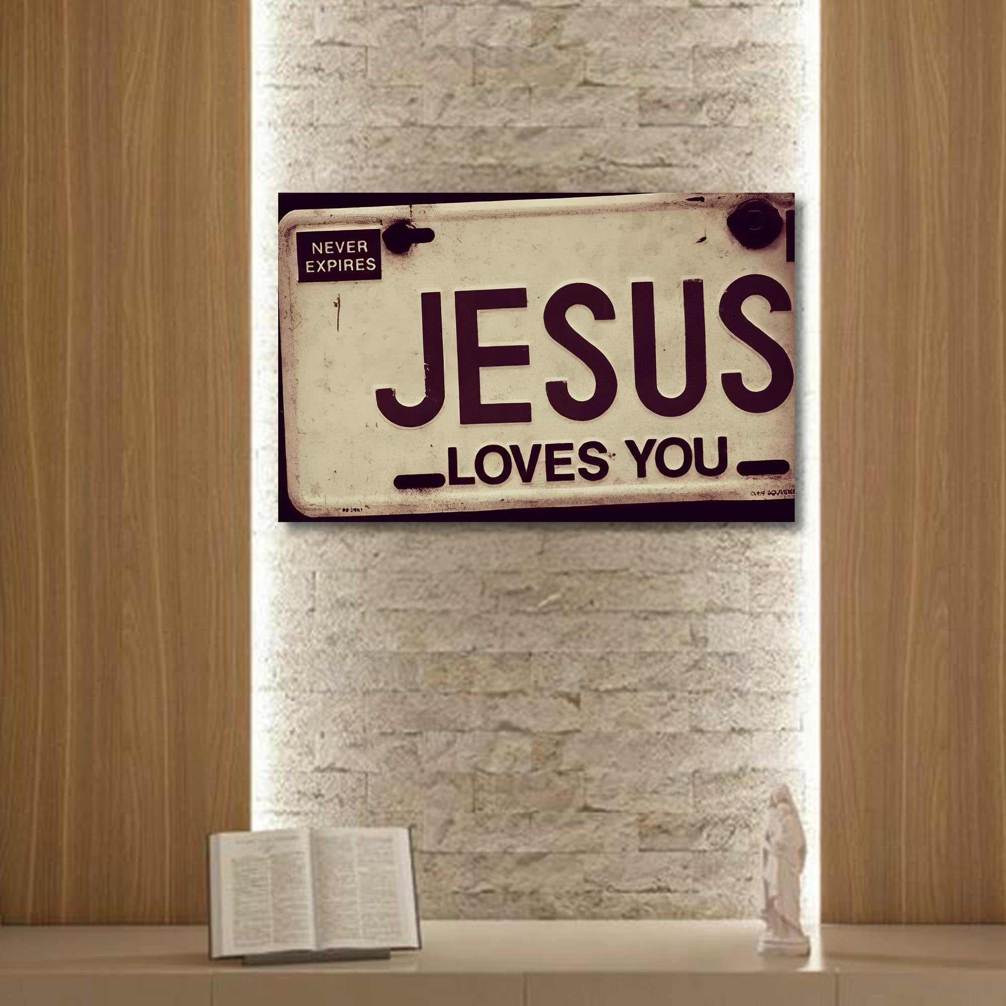 Artronauts Glass Print Jesus Loves You- Christian Tempered Glass Wall Art