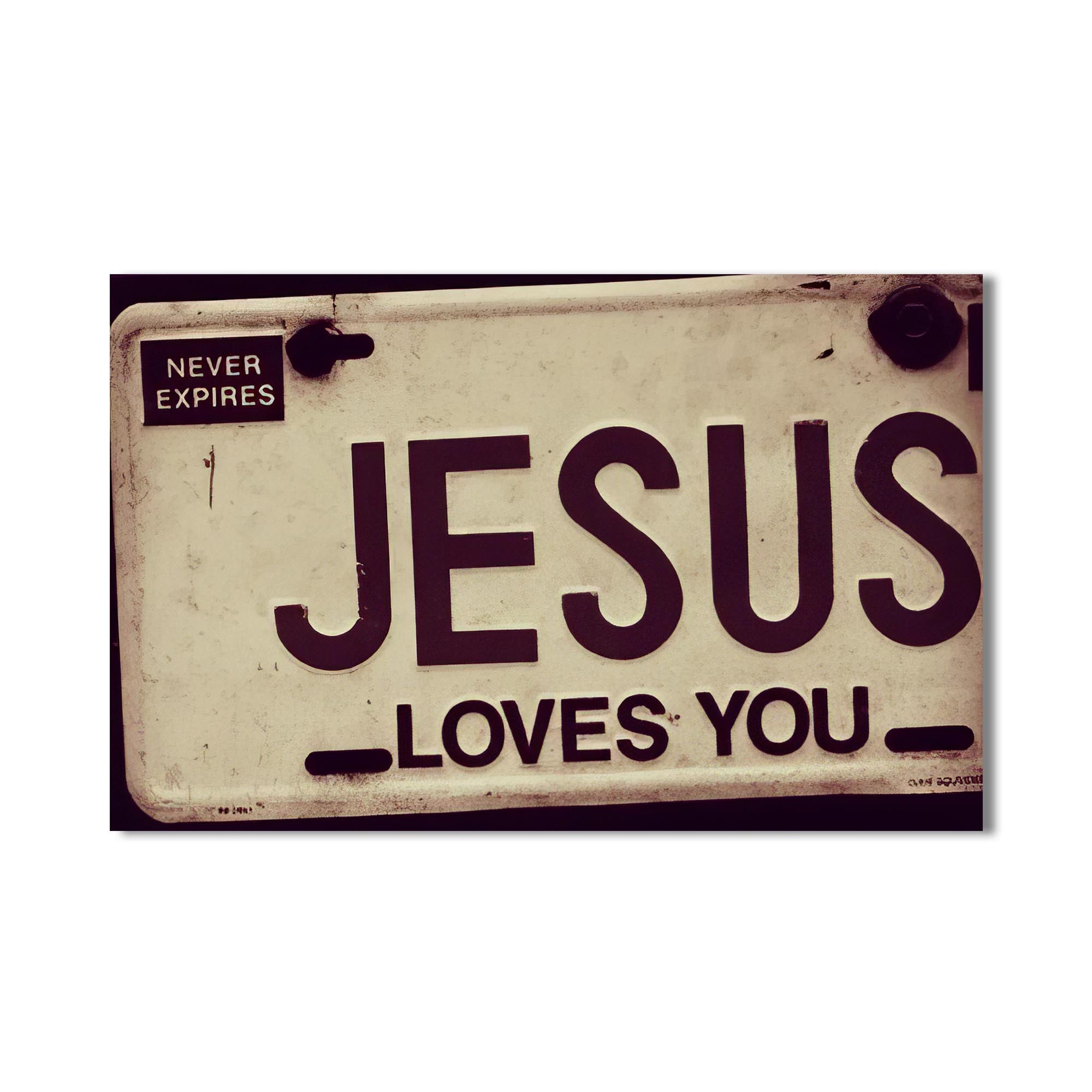 Artronauts Glass Print Jesus Loves You- Christian Tempered Glass Wall Art