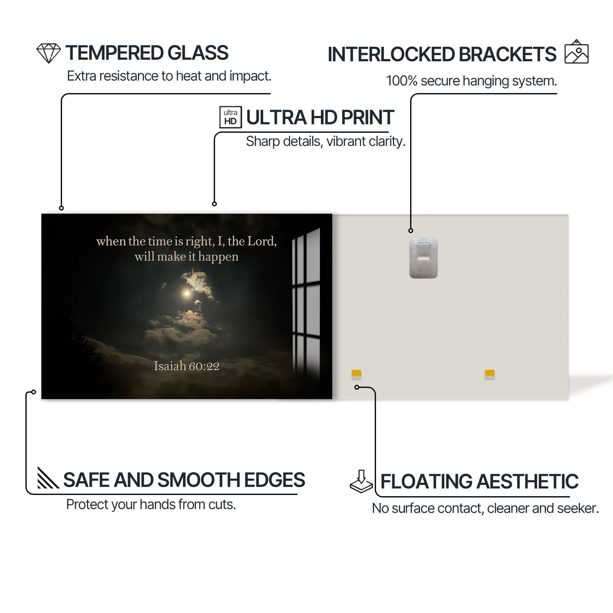 Artronauts Glass Print Isaiah 60:22- Christian Tempered Glass Wall Art