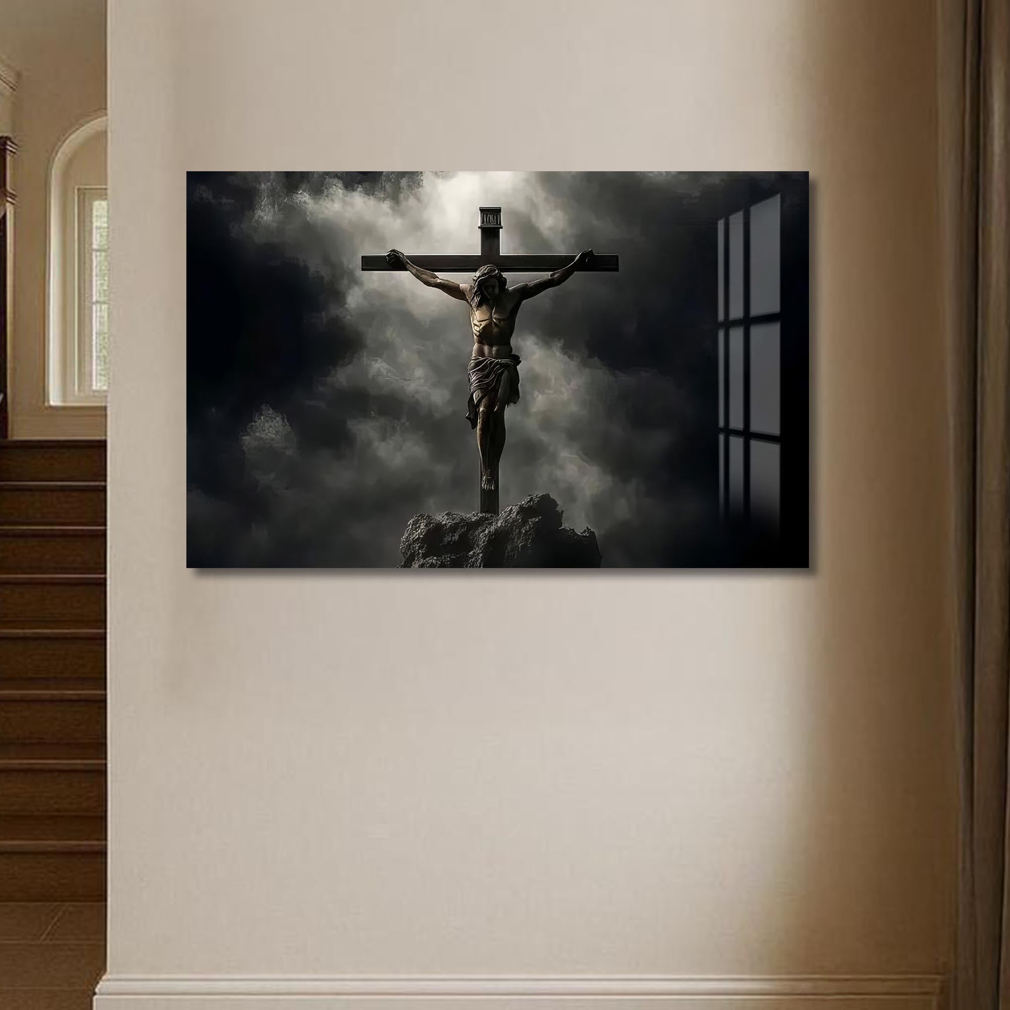 Artronauts Glass Print The Crucifixion- Christian Tempered Glass Wall Art