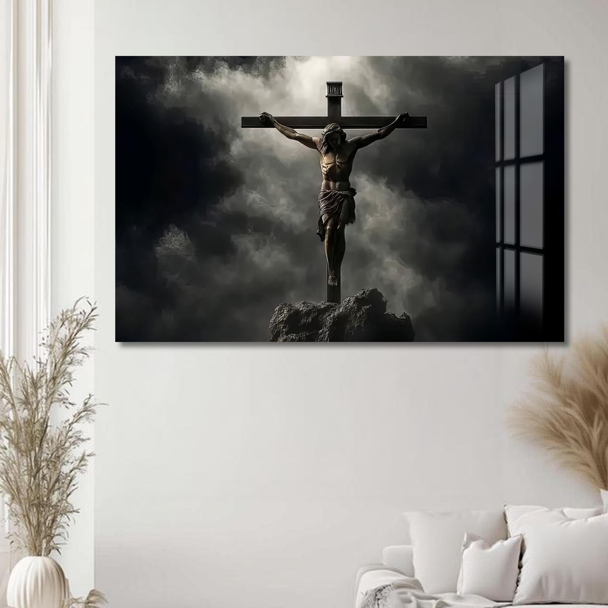 Artronauts Glass Print The Crucifixion- Christian Tempered Glass Wall Art