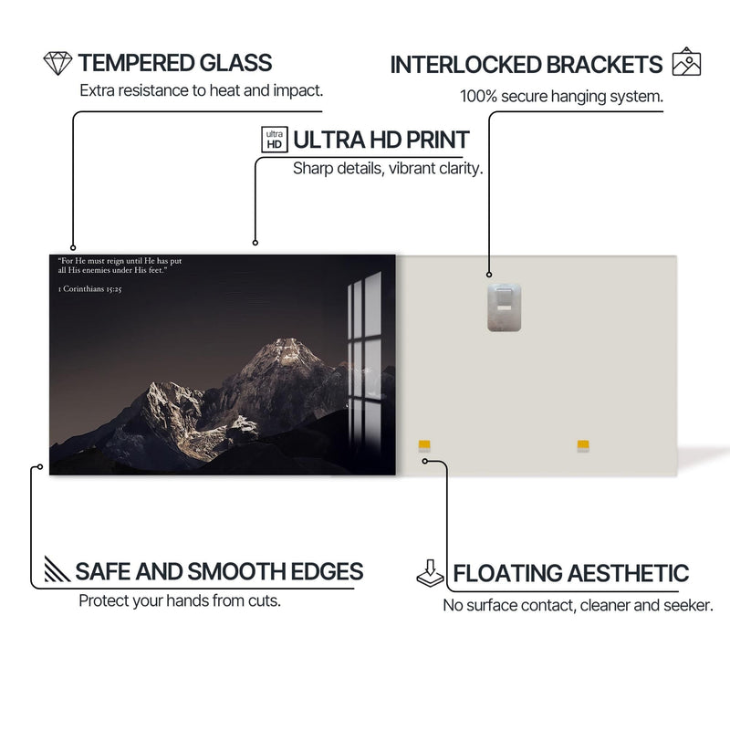 Artronauts Glass Print Biblical Mountain– Christian Tempered Glass Wall Art