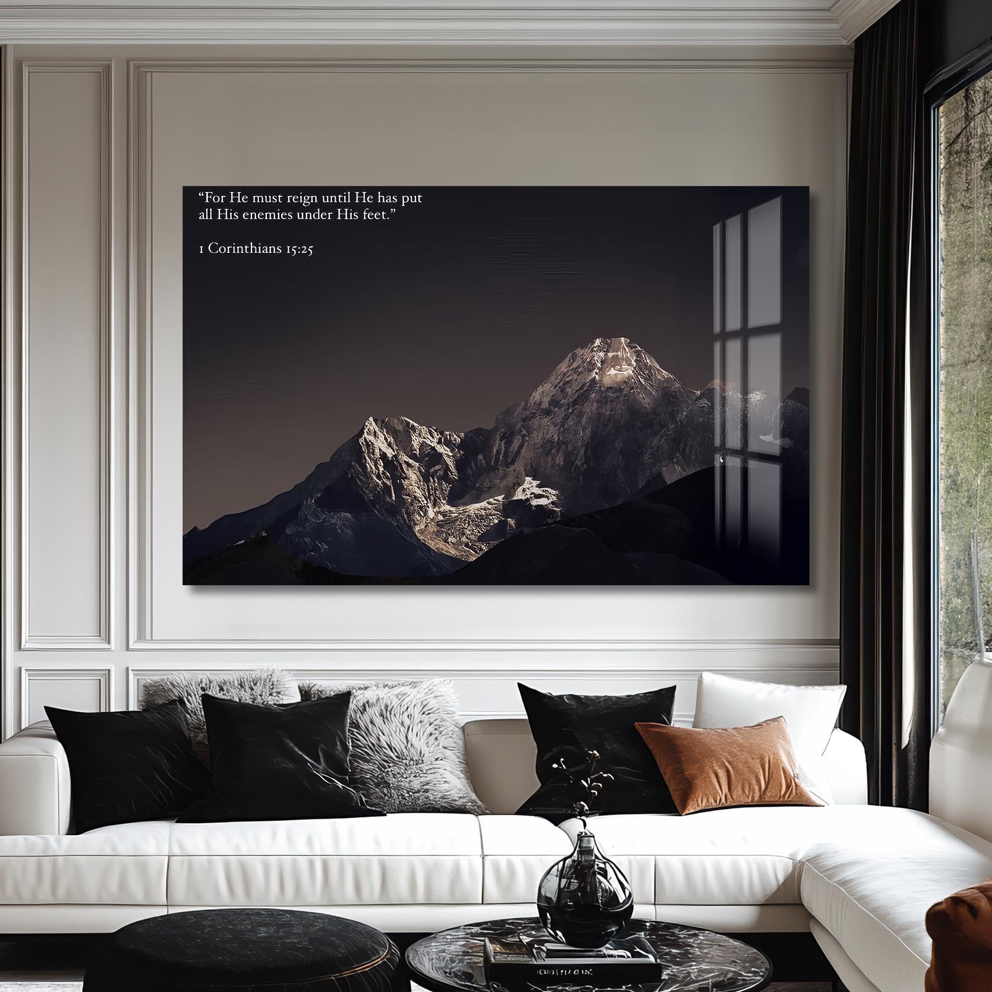 Artronauts Glass Print Biblical Mountain– Christian Tempered Glass Wall Art