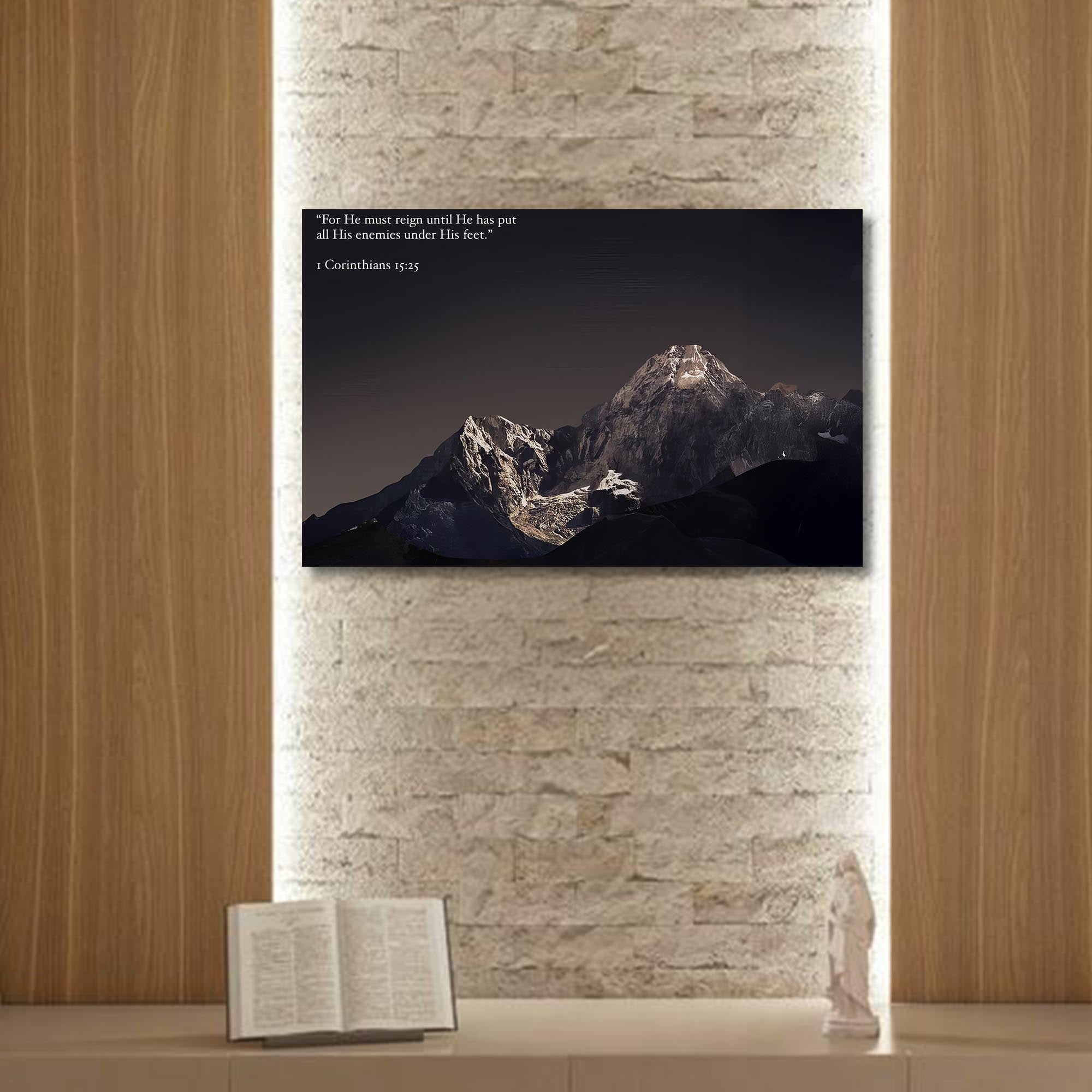 Artronauts Glass Print Biblical Mountain– Christian Tempered Glass Wall Art