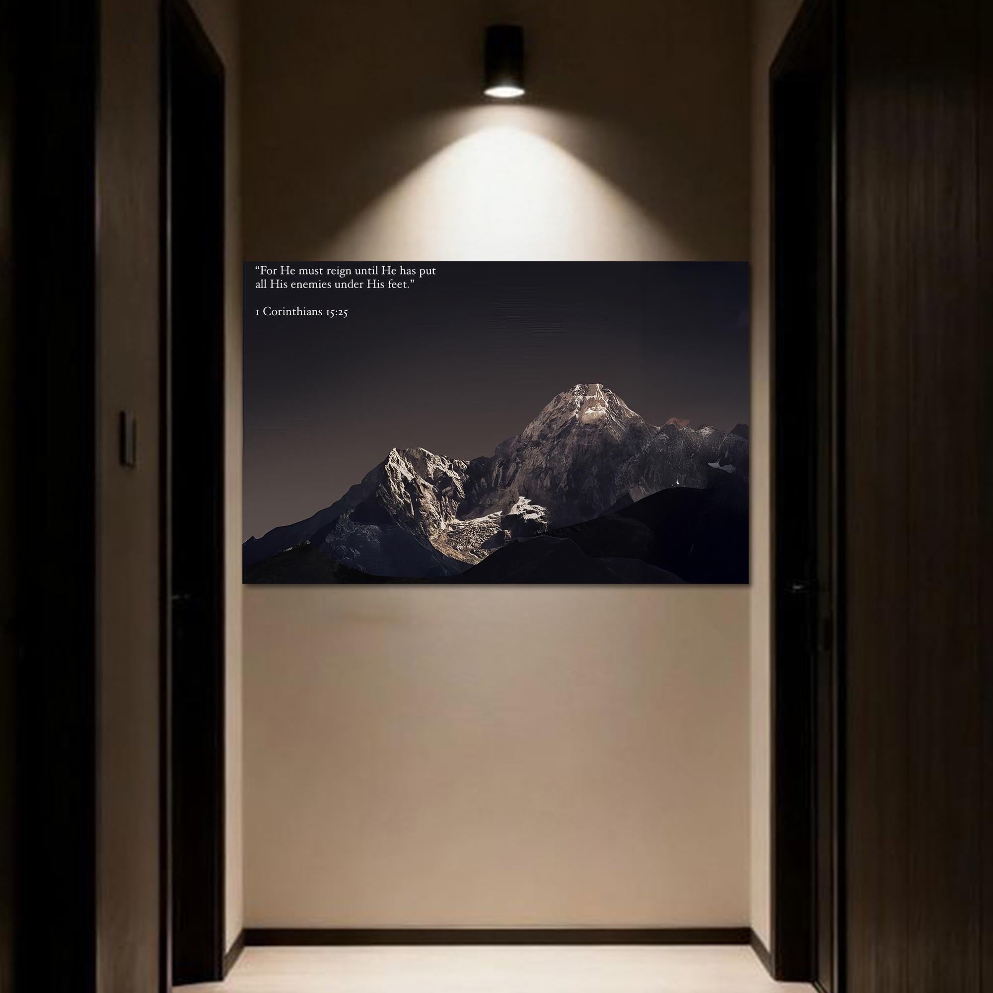 Biblical Mountain– Christian Tempered Glass Wall Art