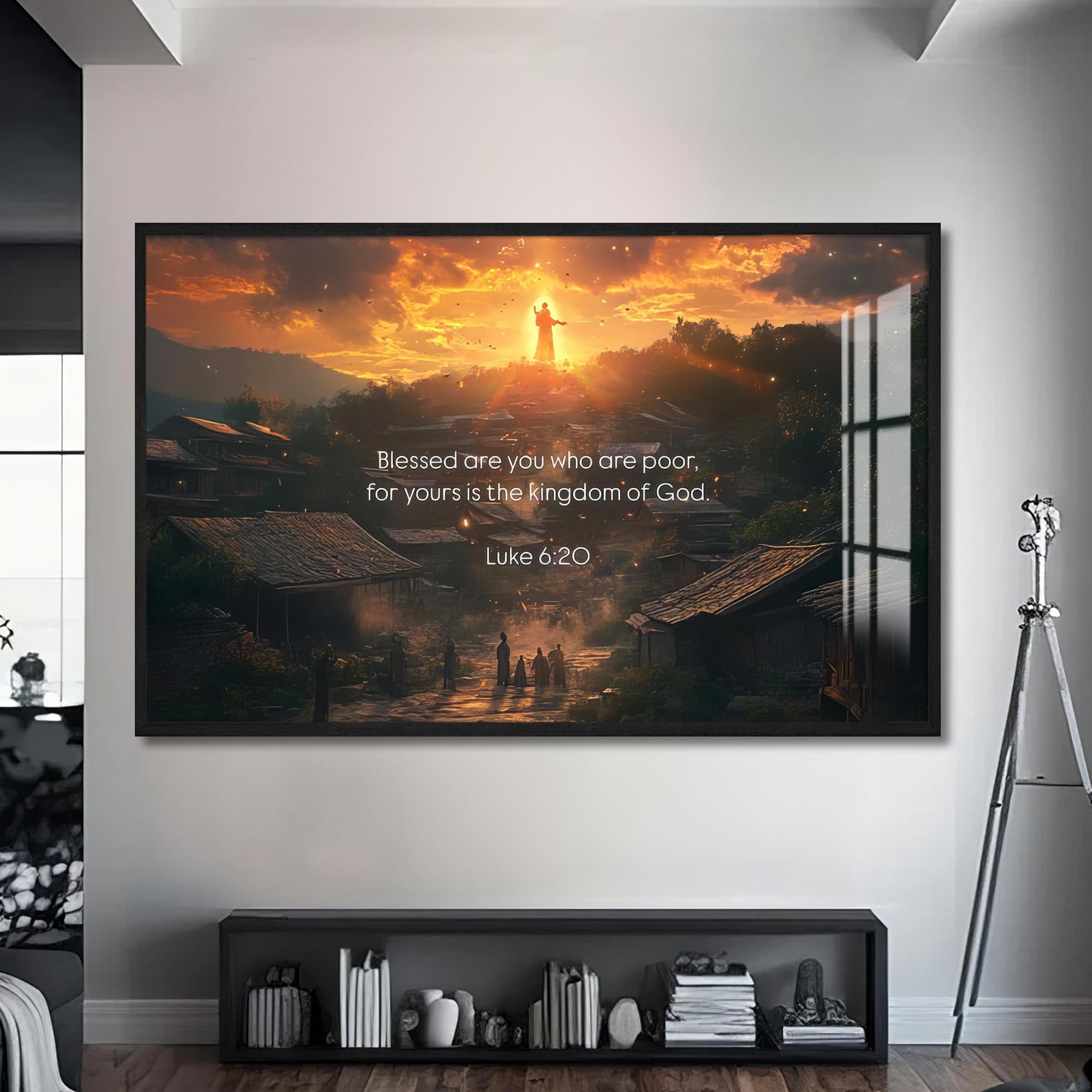 Artronauts Glass Print S | 72x46 cm | 28.3"x18.1" / Black Luke 6– Christian Tempered Glass Wall Art