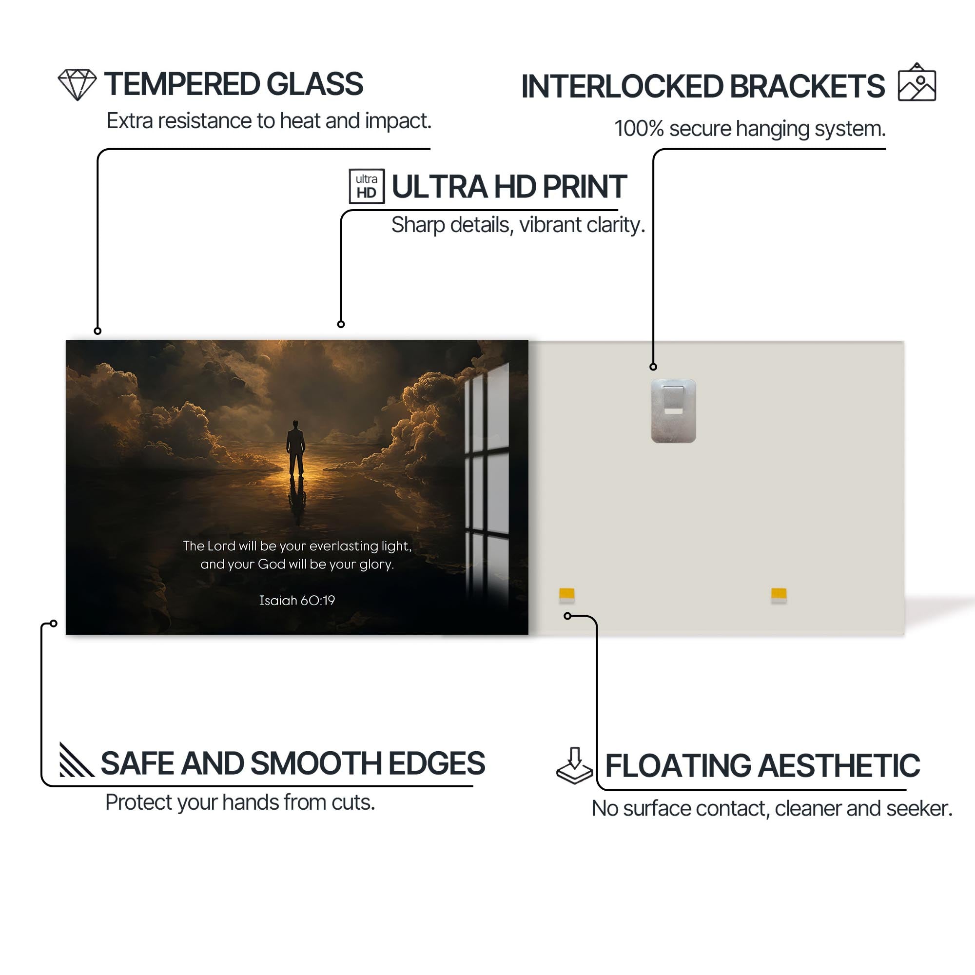 Artronauts Glass Print Isaiah 60– Christian Tempered Glass Wall Art