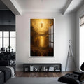 Artronauts Glass Print S | 72x46 cm | 28.3"x18.1" / White Ascension of Light– Christian Tempered Glass Wall Art