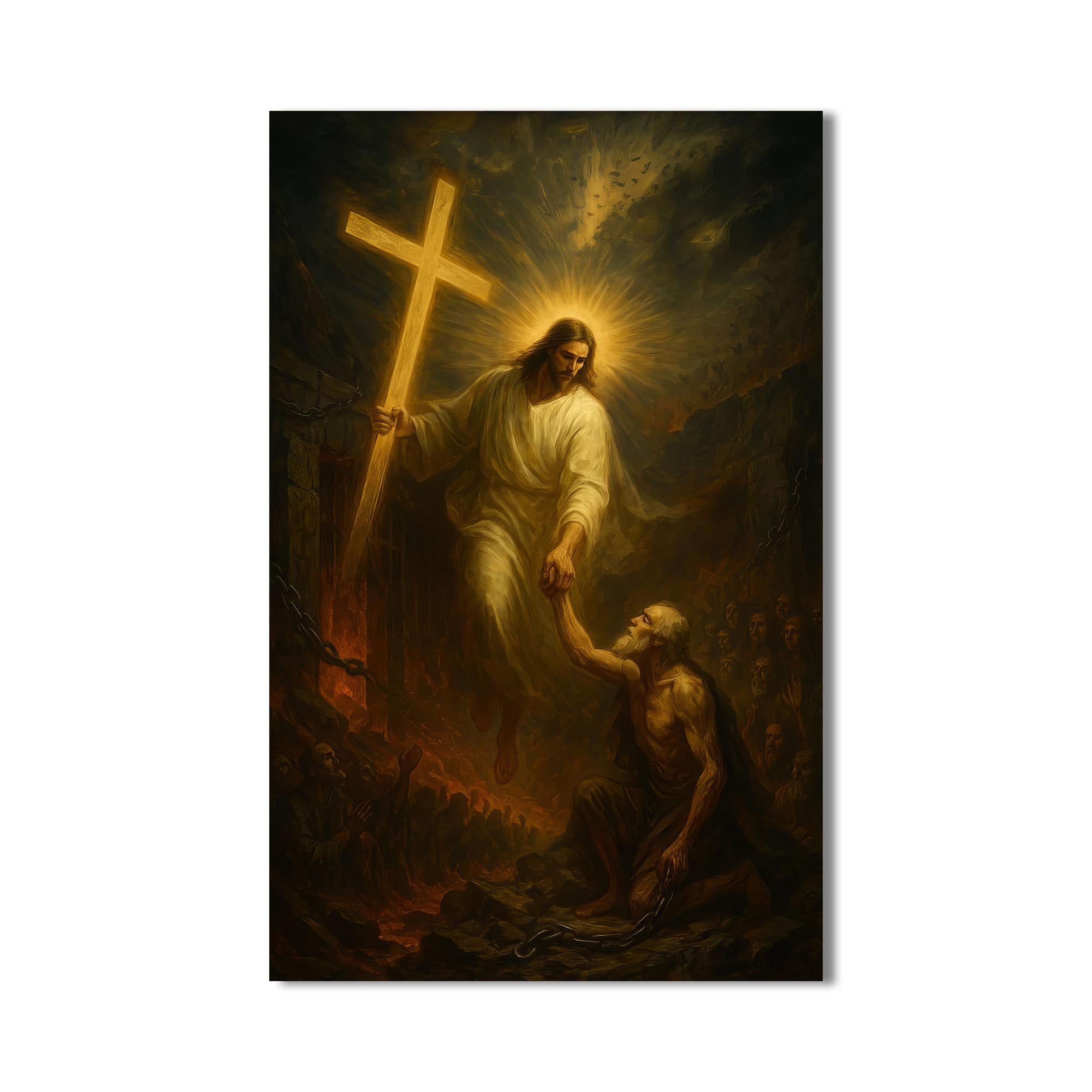 Artronauts Glass Print The Hand of Salvation– Christian Tempered Glass Wall Art