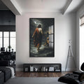 Artronauts Glass Print S | 72x46 cm | 28.3"x18.1" / Black Faith Upon the Waters– Christian Tempered Glass Wall Art