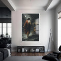 Artronauts Glass Print S | 72x46 cm | 28.3"x18.1" / White Faith Upon the Waters– Christian Tempered Glass Wall Art