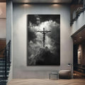 Artronauts Glass Print Crucifix in Silence– Christian Tempered Glass Wall Art