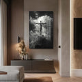 Artronauts Glass Print Crucifix in Silence– Christian Tempered Glass Wall Art