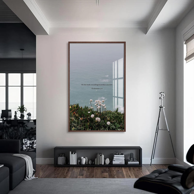 Artronauts Glass Print S | 72x46 cm | 28.3"x18.1" / Walnut Prayer in the Darkness– Christian Tempered Glass Wall Art