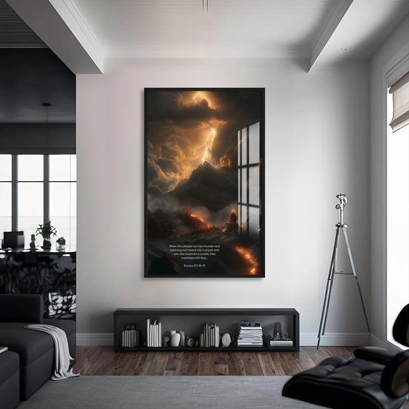 Artronauts Glass Print S | 72x46 cm | 28.3"x18.1" / Black Mount of Thunder– Christian Tempered Glass Wall Art