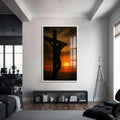 Artronauts Glass Print S | 72x46 cm | 28.3"x18.1" / White Crown of Mercy– Christian Tempered Glass Wall Art