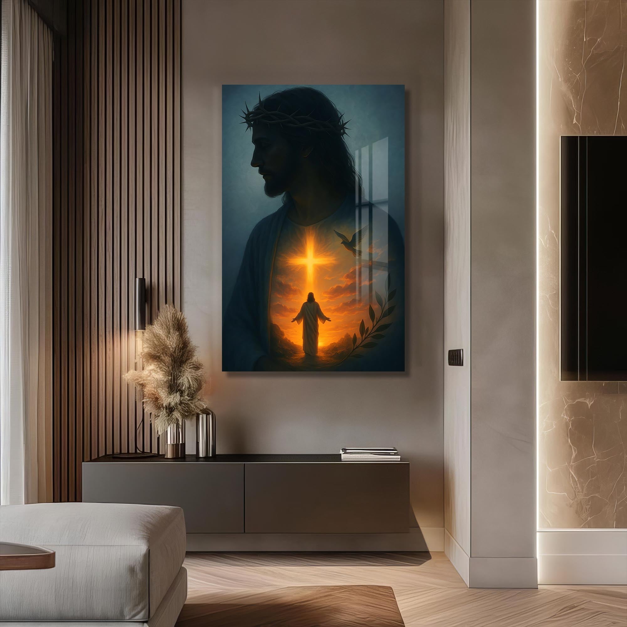 Crown of Light– Christian Tempered Glass Wall Art