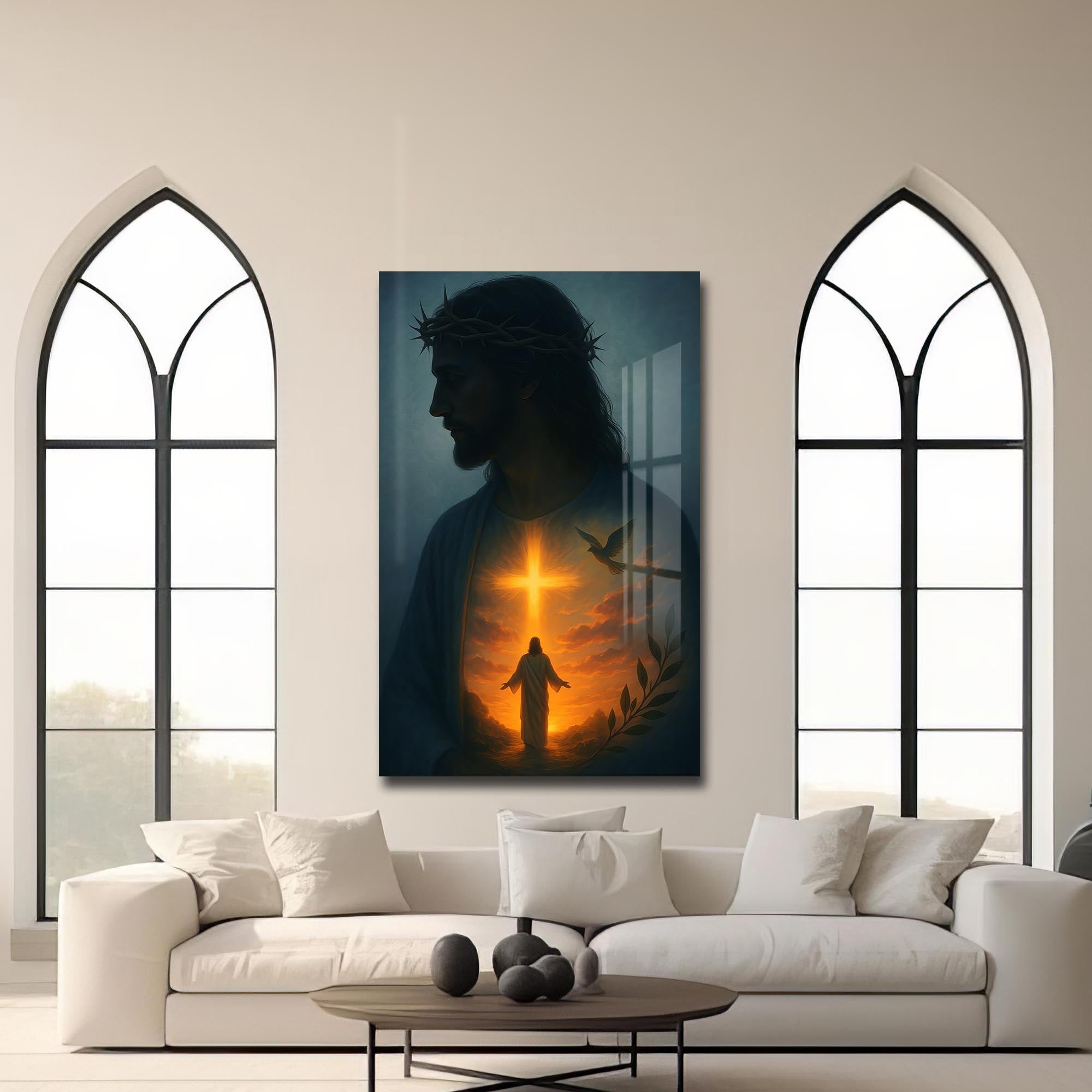 Crown of Light– Christian Tempered Glass Wall Art