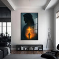 Artronauts Glass Print S | 72x46 cm | 28.3"x18.1" / Black Crown of Light– Christian Tempered Glass Wall Art